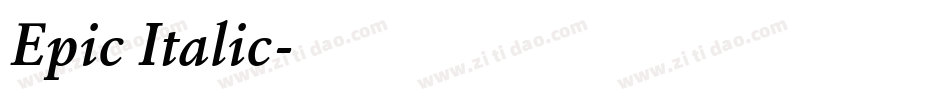 Epic Italic字体转换